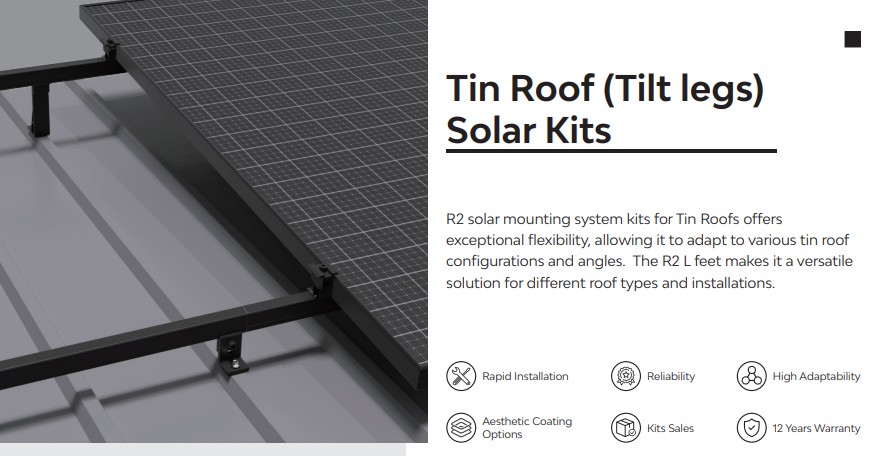 TIN ROOF SOLAR PANEL MOUNTING KIT